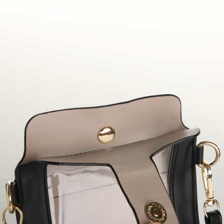 Female bag, cross-bodi, on the magnet, the color is black-4