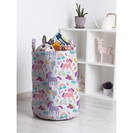 Basket for toys "Fairytale unicorns, size 35x50 cm