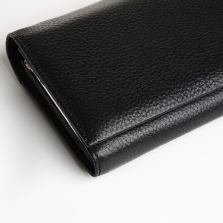 Women's wallet on a magnet, black color-2