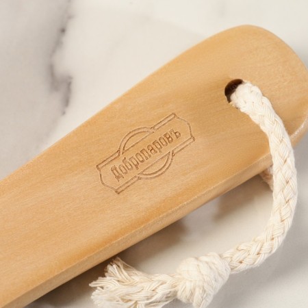 Branch brush made of natural bristles, with a handle, smooth-8