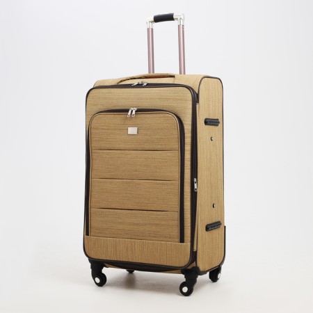 Big suitcase 28 ", lightning department, code castle, 4 wheels, outer pocket, beige color