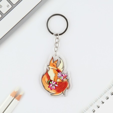 Key keychain 2 pcs "Foxes"-6