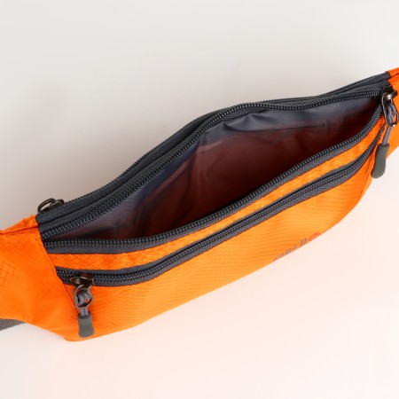 Lightning waist bag, 2 outer pockets, orange color-4