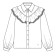 Blouse for girls, height 134 cm