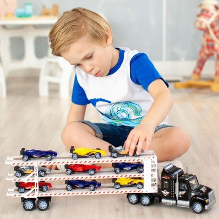 Auto -VOCIS CAIS GIVITO "Racing Track", with cars, three -level, black color, 64 cm-6