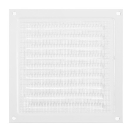 Ventilation grate Zein luxury RM1515, 150 x 150 mm, with a grid, metal, white-1