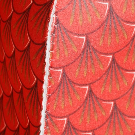 Bath cap with a print "Fire Dragon", red, polyester felt-1