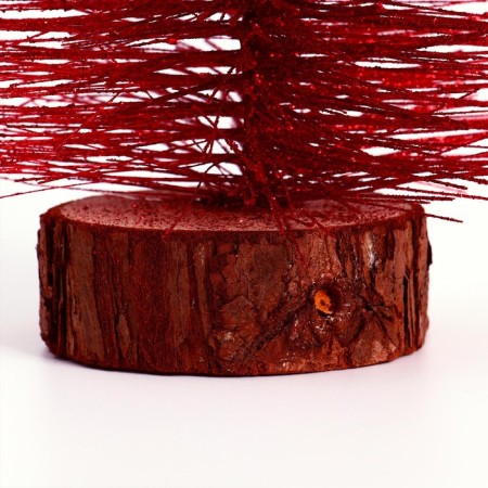 New Year's decor "Christmas tree in red color with sparkles" 8 × 8 × 30 cm-2