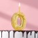 Candle for the cake "Flower", the number "0", golden