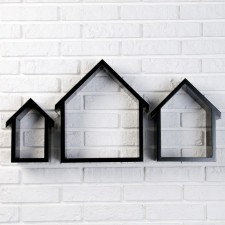 A set of wall shelves 