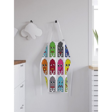 Apron of a kitchen with a photo print "Game Ghosts", adjustable, size OS-1