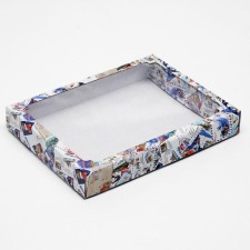 Box a team cover is, with a window, 