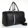 Road bag with a zipper, a suitcase holder, a long belt, black color