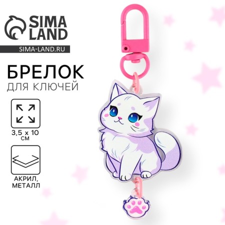 Key keychain children's "cat", 3.5 x 10 cm