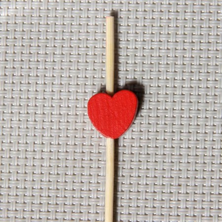 Skewers "Puff Heart", 12 cm, set 25 pcs-1