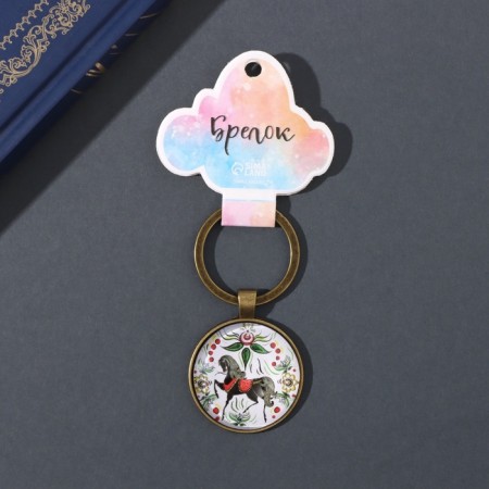Trick Glass, metal "Circle. Russian horse" d = 3 cm-3