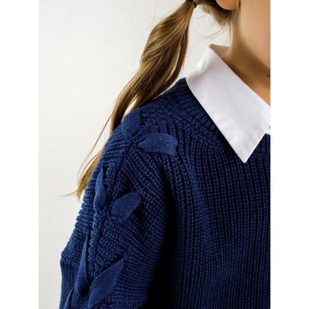 Свитер для девочки Amarobaby Knit Wear, рост 140 см, цвет синий-18