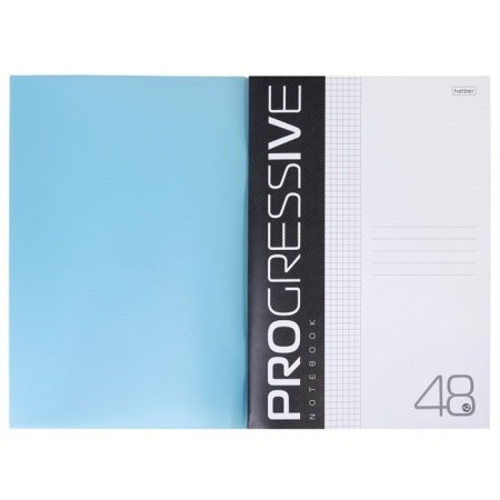 A4 notebook, 48 sheets, in a cage, progressive, plastic cover, block 65 g/m2, turquoise-3