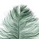 Feather for decor, length from 45 to 60 cm, dark green color