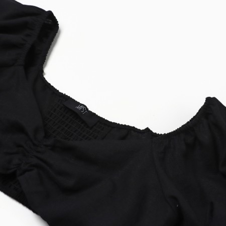 Croup-top with long sleeves MIST, col. Black, rr s-6