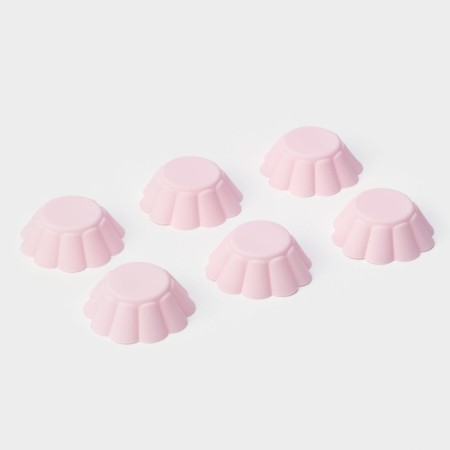 A set of baking shapes of “chamomile”, silicone, 7 × 3 cm, 6 pcs, color mix-4