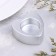 Small Climb "Small Heart. Marble" from gypsum, 7x3cm, silver