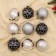 Set of balls plastic D-8 cm, 9 pcs "Aviva" silver