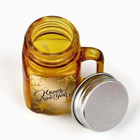 New Year's candle in the Bank "Happy New Year", aroma orange-3