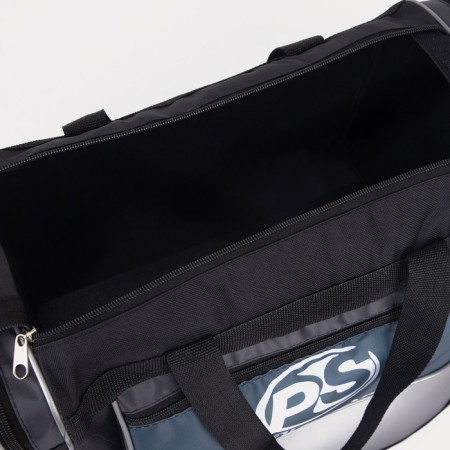 Sports bag with lightning, 3 outer pockets, black/gray color-2