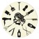 Wall clock "for hairdressing", discrete move, d-23 cm