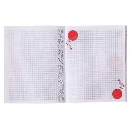 Notebook of 48 sheets in the cage "Anime. Boy and sky", covered cardboard, matte lamination, selective UV-polish, internal block design, offset-8