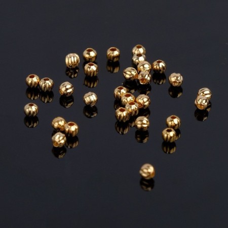 Crimp (clamping bead) SM-378 (set of 30 pcs.), 2.4 mm, color gold