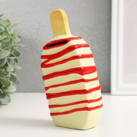 Pigger Ceramics "Gragging Eskimo" Red strips 8.2x3.8x15.5 cm-2