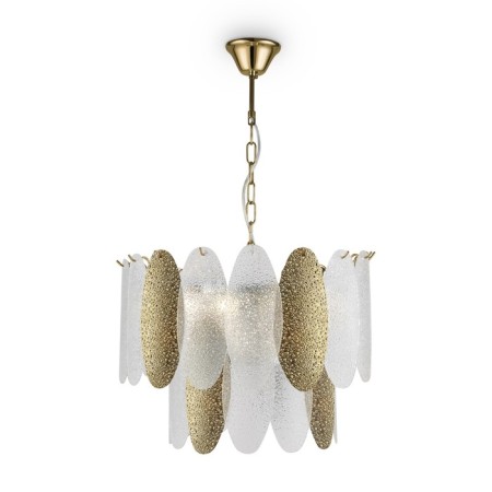 Suspended lamp 40W, 9XE14, 78x49 cm, brass