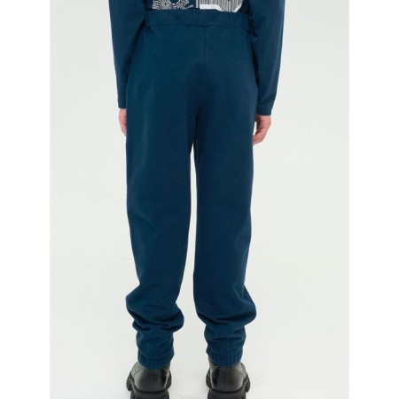 Pants for boys, height 152 cm, dark blue color-1