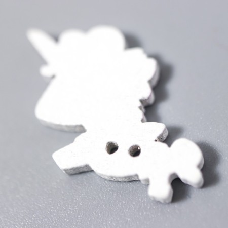 Buttons wood for creativity 2 punctures of "unicorned" set of 15 pcs mix 1.6x2.5 cm-2