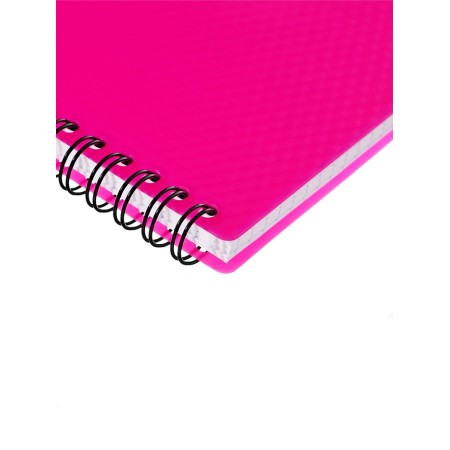 A4 notebook, 80 sheets in a cage on a spiral Erichkrause "Glance Vivid", with a plastic cover, an offset unit, white 100%, mix-13