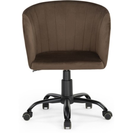Computer chair thibault plastic/velor, black/chocolate 60x60x81 cm-1