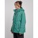 Ski jacket female winter, size 52, green color