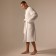 Wafel dressing gown Male SL Home: BOHO "Blanc de Blanc", size M, 100% cotton, 280 g/m2