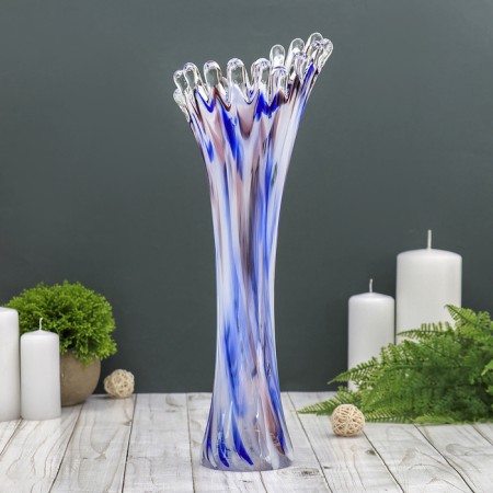 VAZA "Coral" 38 cm, white-blue-Margance-1