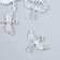 Decor for creativity metal, rhinestones "Dragonfly" silver 2x2.2 cm