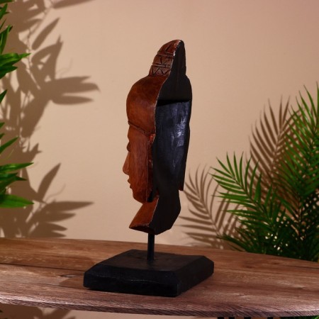Souvenir "Head of Buddha" Albezia 45 cm-2