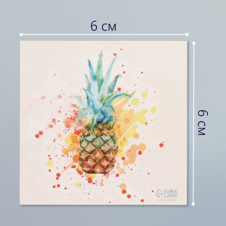 Tattoo on the body color "watercolor. Pineapple" 6x6 cm-1
