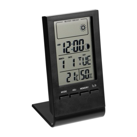 Electronic thermometer LTR-06, indoor, hygrometer, alarm clock, 1xlr1140 black-1