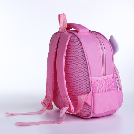 Baby backpack on lightning, 3 outer pockets, pink color-2