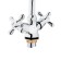 Mixer for the Slumber Center Slumber 11457, two -wound, on a nut, high spout, chrome