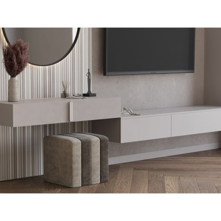 IDAR Pouffer, 460 × 460 × 460 mm, Shenill, Gray Color