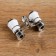 Binoculars 3x25, theater, white, with chrome decoration, 6.5x10 cm