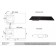 Sink over the Uperwood washing machine Marsal 120 cm, left, black marble